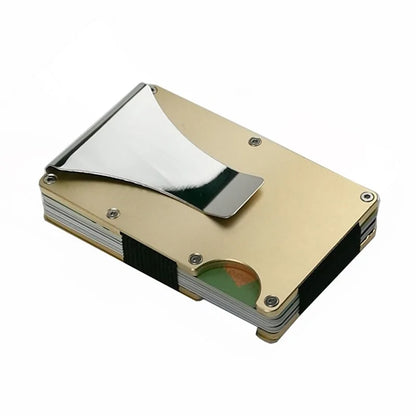 Portable ID Cardholder Clip Metal Case