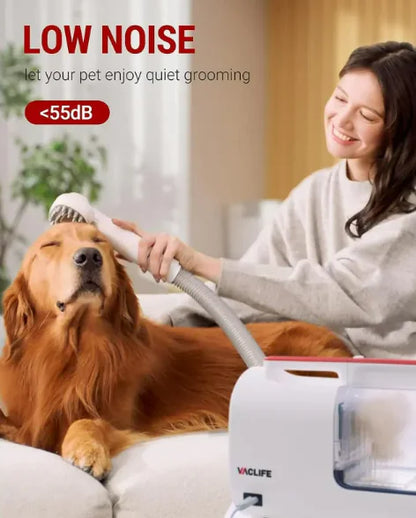 Pet Hair Vacuum and Grooming Kit with Dog Clipper